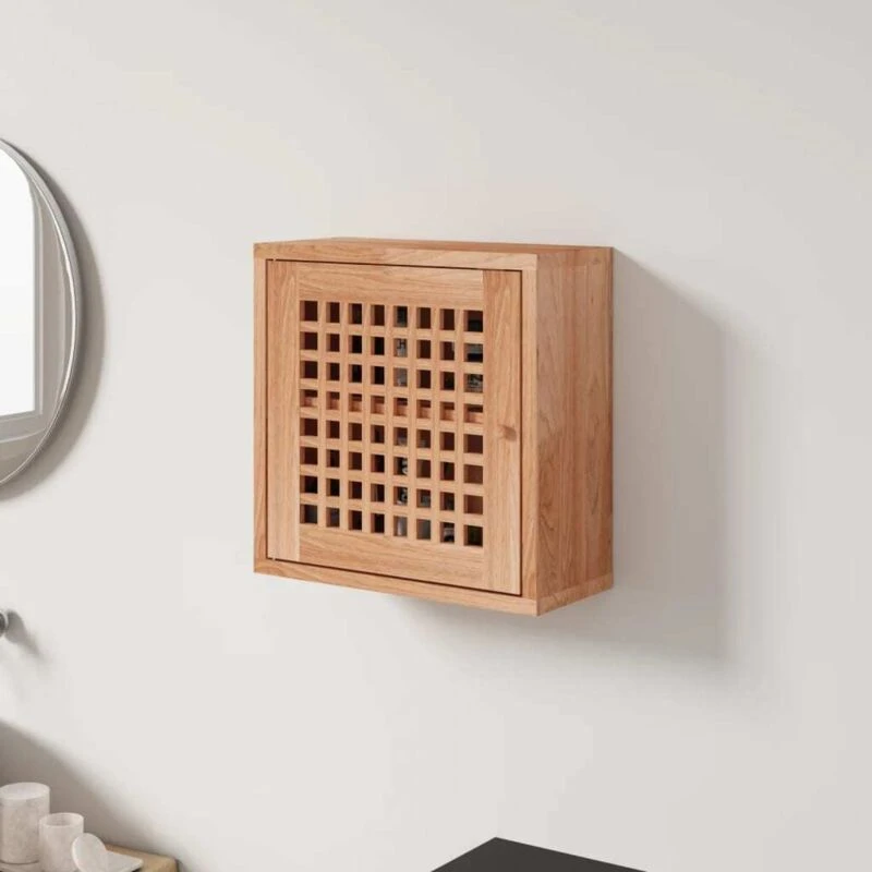 Image of VIDAXL Wall Cabinet 42x18x42cm Solid Wood Walnut Vidaxl 8720287220480