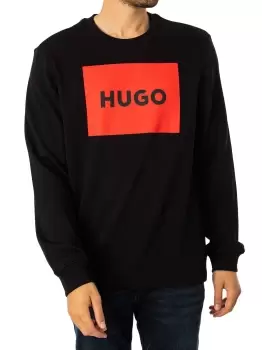 Image of Hugo Durago Large Logo Black Sweatshirt