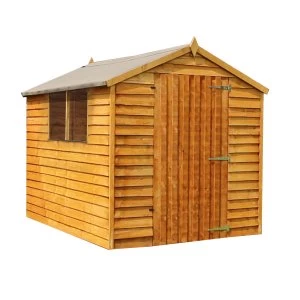 Image of Mercia Overlap Apex Single Door Shed- 8 x 6ft