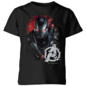 Image of Avengers Endgame War Machine Brushed Kids T-Shirt - Black - 5-6 Years