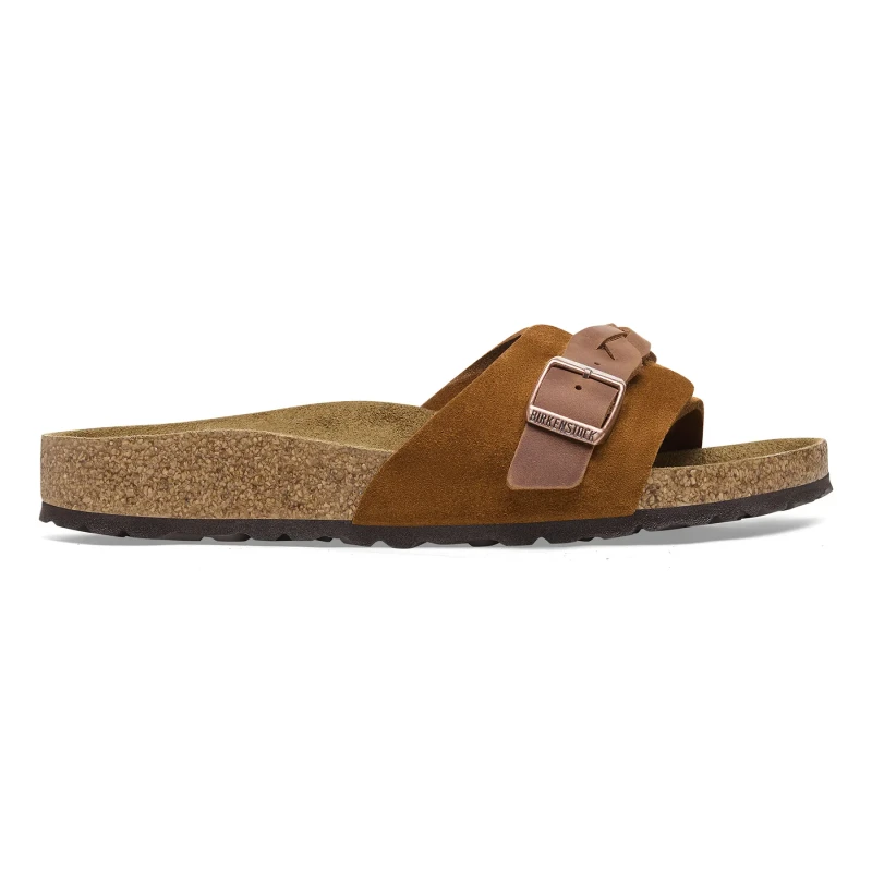 Image of Birkenstock Womens Pula Suede Slim-Fit Sandals - UK 5.5 Tan Sandals female 1026742 5.5