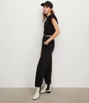 Image of AllSaints Womens Mira T-Shirt, Black, Size: M