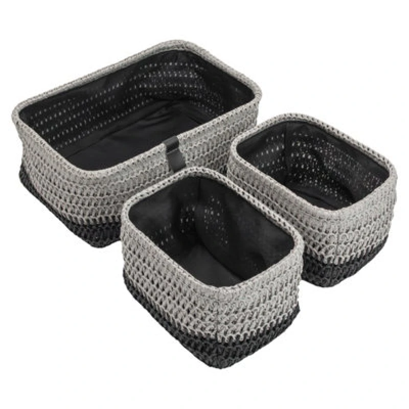 Image of Jvl Kenzi Rectangular Storage Baskets - Set Of 3