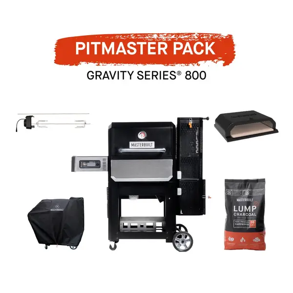 Image of Masterbuilt Gravity Series 800 Charcoal BBQ Grill with Pitmaster Pack