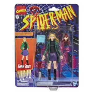 Image of Hasbro Marvel Legends Retro Collection Spider-Man Gwen Stacey 6" Scale Action Figure