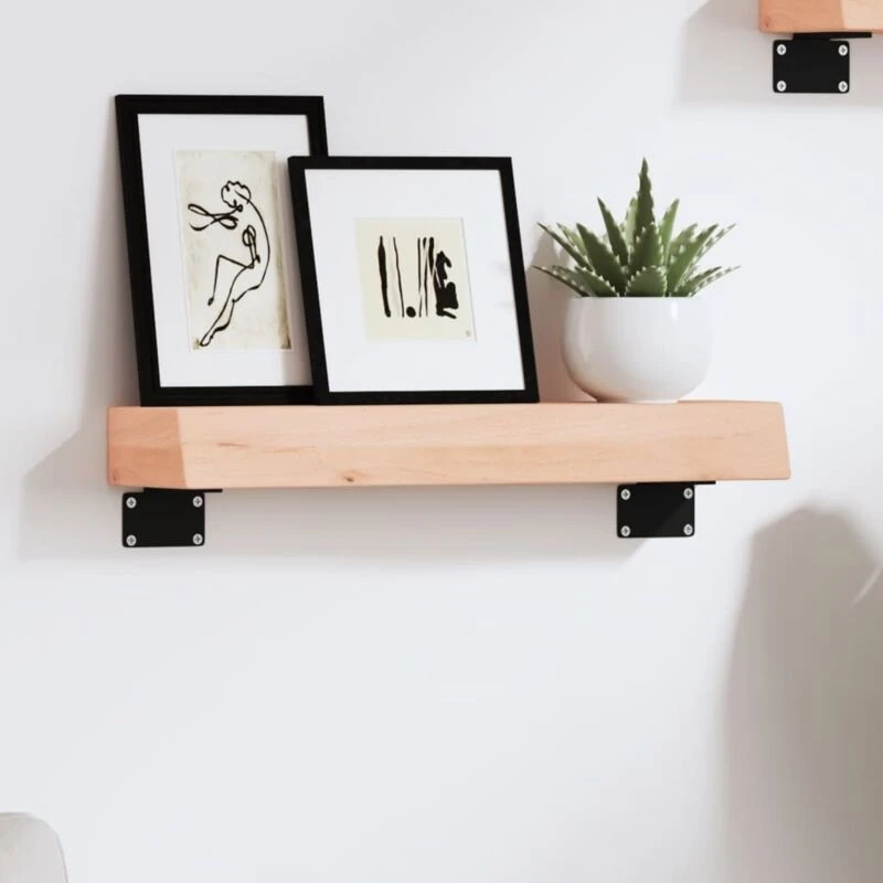 Image of VIDAXL Wall Shelf 40x10x6cm Untreated Solid Wood Oak vidaXL 8720845812232