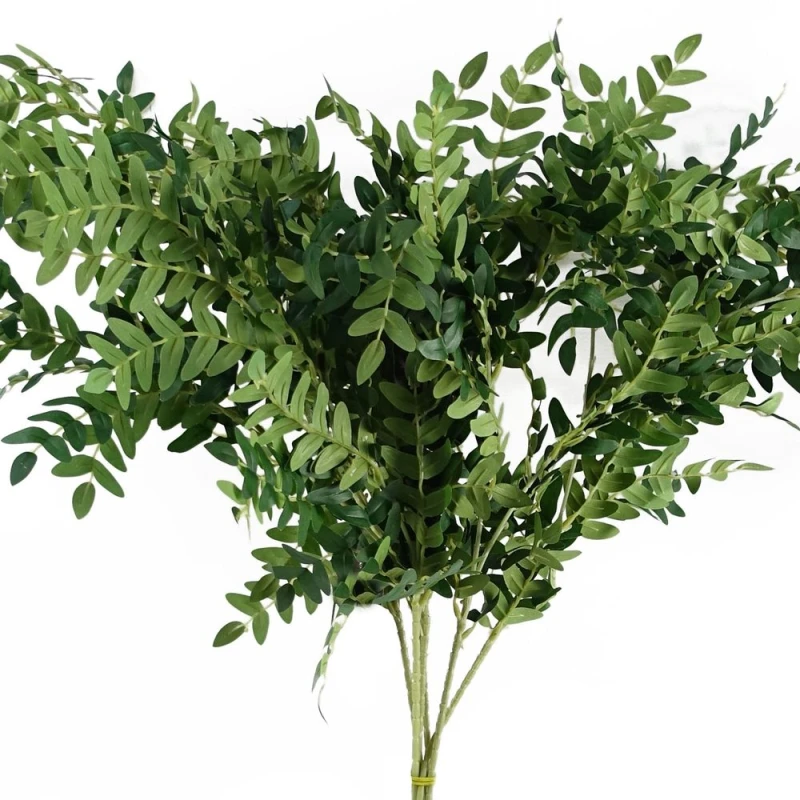Image of Leaf Pack of 6 x 100cm Artificial Fern Foliage Stem