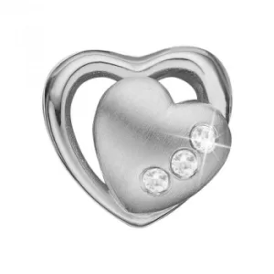 Image of Ladies Christina Sterling Silver 2 Hearts Bead Charm