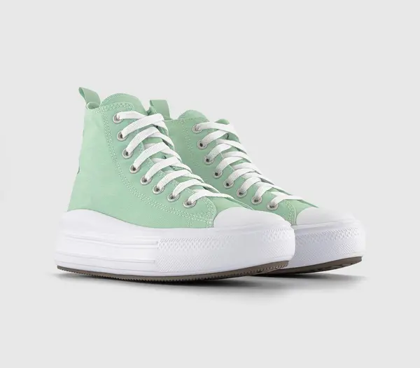 Image of Converse Kids All Star Move Junior Trainers Sticky Aloe White Black, 5