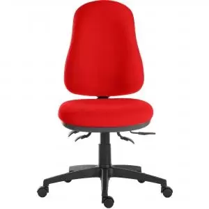 Image of Teknik Office Ergo Comfort Spectrum Fabric in Red with high back