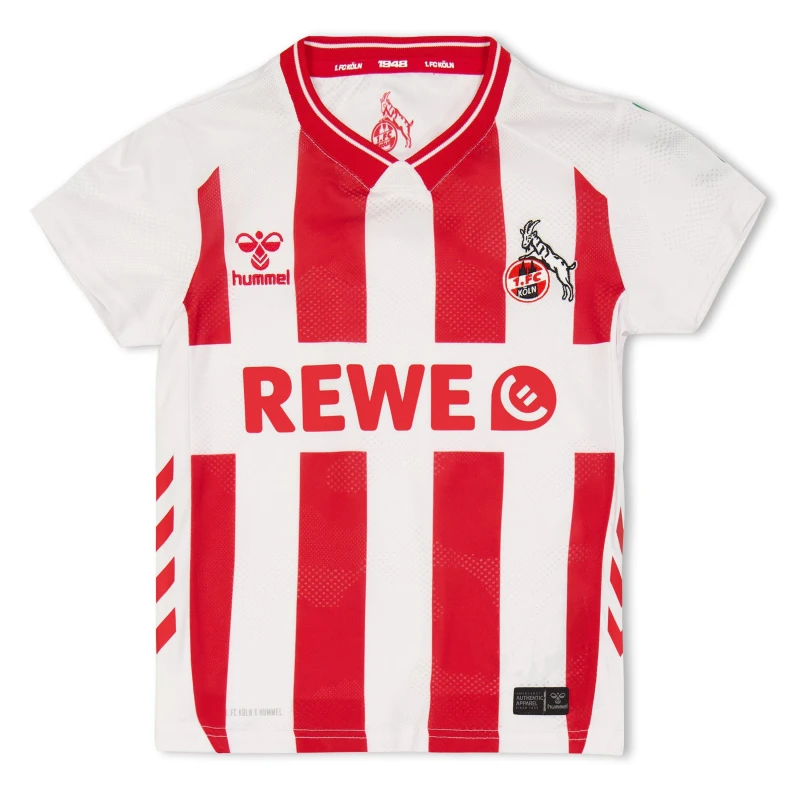 Image of Hummel Koln Home Shirt 2025 2026 Juniors White male 7-8 (S)