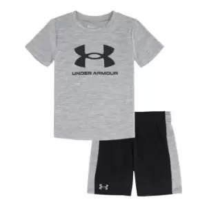 Image of Under Armour Short Sleeve T Shirt Shorts Set Infant Boys - Black