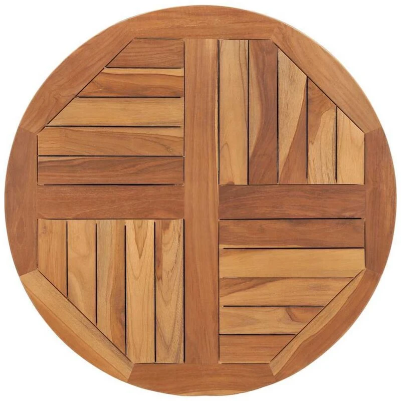 Image of VIDAXL Table Top Solid Teak Wood Round 2.5cm 70cm Vidaxl 48985