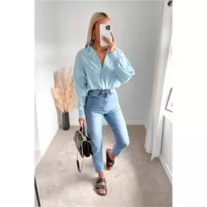 Image of I Saw It First Premium Mom Jeans - Blue