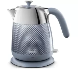 Image of DeLonghiLuminosa KBL3001GY Jug Kettle - Grey & BlueSilver/Grey
