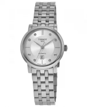 Image of Tissot Carson Automatic Silver Dial Diamond Stainless Steel Womens Watch T122.207.11.036.00 T122.207.11.036.00
