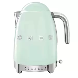 Image of Smeg KLF04PGUK 50s Retro Style 1.7L 3KW Jug Kettle with Variable Temperature - Pastel Green