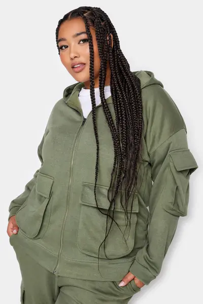 Image of Yours Utility Pocket Hoodie Green