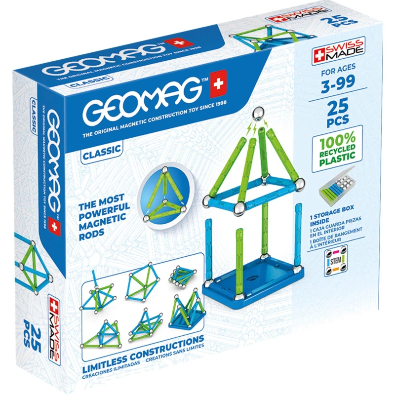 Image of Geomag Classic 25 Magnetic Shapes - 25 Pieces, Multi 275