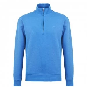 Image of Gant Half-Zip Sweatshirt - Blue 449