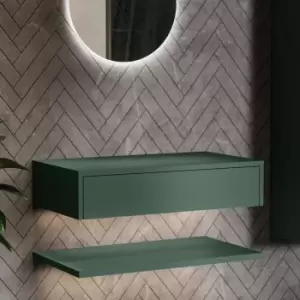 Image of 800mm Green Wall Hung Countertop Basin Shelf - Lugo