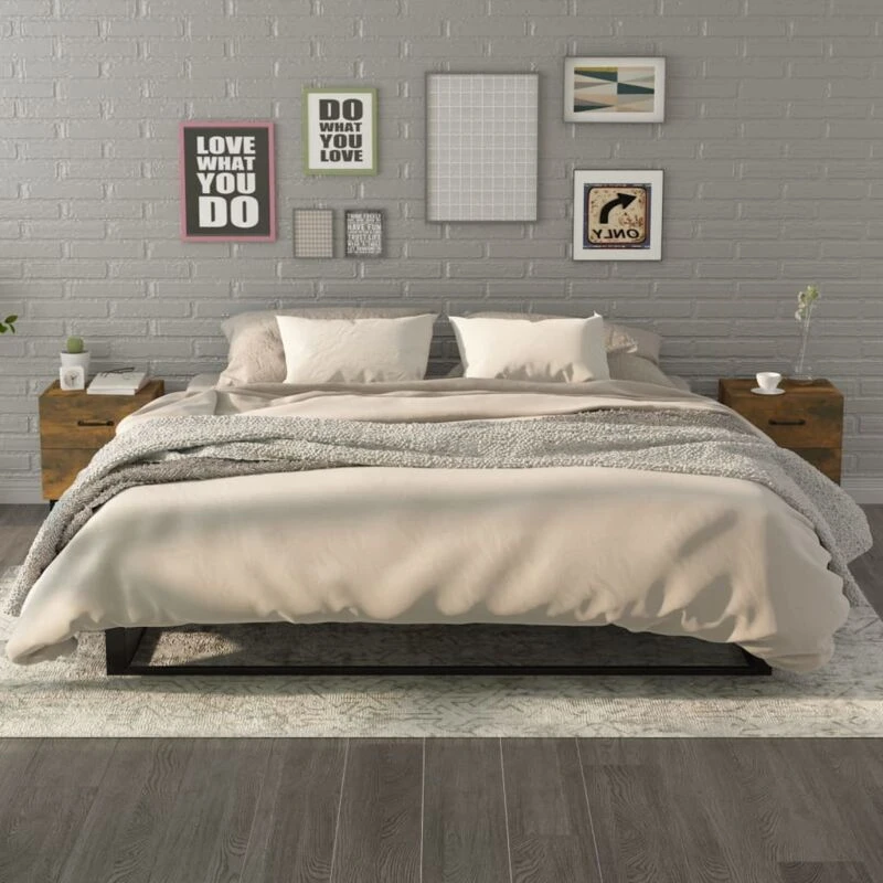 Image of VIDAXL Bedside Cabinets 2 pcs Smoked Oak 40x35x47.5cm vidaXL 8720286973028