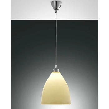 Image of Fabas Luce Lighting - Fabas Luce Provenza Dome Pendant Ceiling Lights Amber Glass, E27