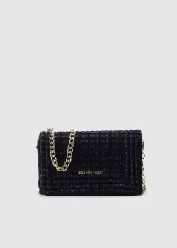 Image of Valentino Bags Womens Edemame Tweed Shoulder Bag In Blue/Multi