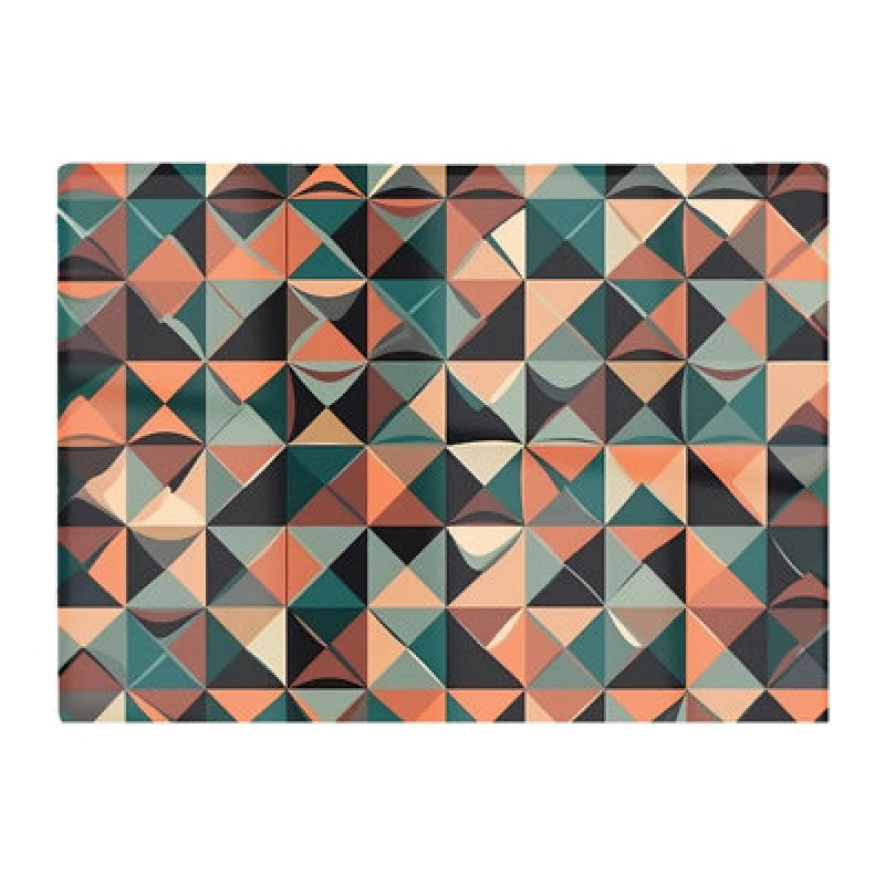 Image of Warren Reed Designer Geometric Print Pattern Glass Chopping Board