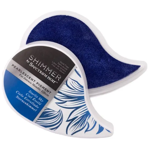 Image of Crafter's Companion Spectrum Noir Shimmer Pearl Pigment Ink Pad Blue Starlit Sky