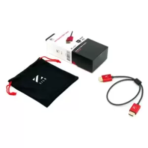 Image of ZILR Ultra High Speed HDMI Cable with Ethernet (Hyper-Thin 8Kp60 Secure Type-A) 45cm / 17.7in