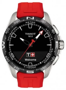 Image of Tissot T-Touch Connect Solar Red Silicone Strap Watch