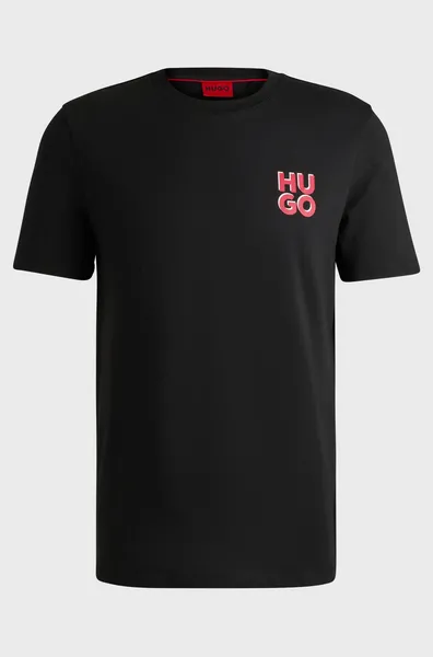 Image of HUGO Dimoniti Chest Logo T-Shirt Black S