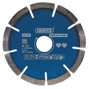 Image of Draper Mortar Raking Diamond Blade, 115mm