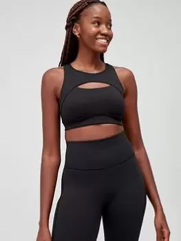 Image of adidas Yoga Medium Support Bra - Black, Size XS, Women