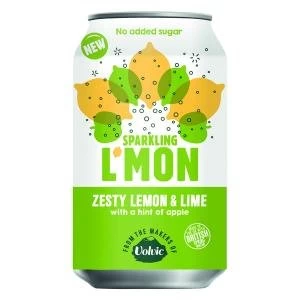 Image of Volvic LMon Sparkling Lemon and Lime 330ml Pack of 12 145922