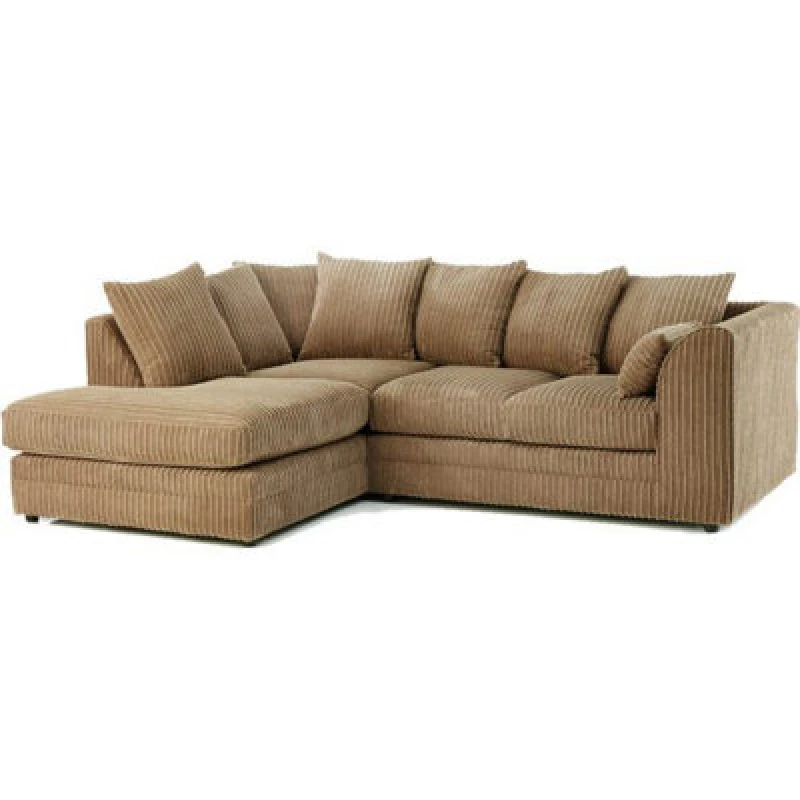 Image of Furnishings For Less UK Luxor Jumbo Cord 4 Seater Corner Sofa Coffee Left Hand Facing