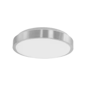 Image of Ceiling And Wall Outdoor Flush Steel Brushed, Plastic Matt IP44