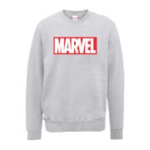 Image of Marvel Main Logo Mens Grey Sweatshirt - M - Grey