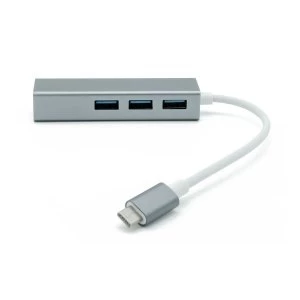 Image of Dynamode - USB-C Type-C to Gigabit & USB3 Dock Hub (Grey/White)