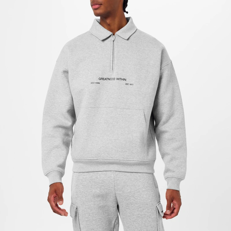 Image of Everlast Boxing Club Zip Sweatshirt - Grey Grey S