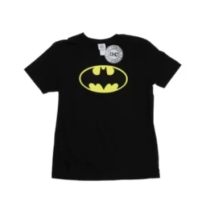 Image of DC COMICS Batman Logo T-Shirt, Unisex, Large, Black