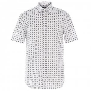 Image of Diesel Short Sleeve All Spike Shirt - 100 White
