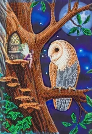 Image of Crystal Art Owl and Fairy Tree Notebook CANJ-1