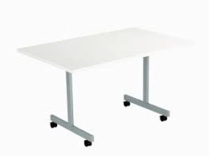 Image of One Eighty Tilting Table 1200 X 700 Silver Legs White Rectangular Top