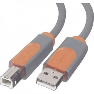 Image of Belkin USB 2.0 Cable [1x USB 2.0 connector A - 1x USB 2.0 connector B] 1.80 m Grey UL-approved