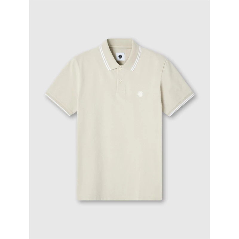 Image of Pretty Green Mens Barton Short-Sleeve Polo Shirt Greystone male Small