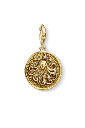 Image of Ladies Thomas Sabo Gold Plated Sterling Silver Charm Club Zodiac Sign Virgo Charm 1657-414-39