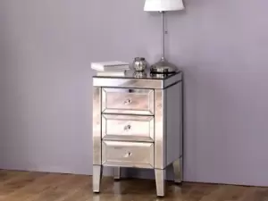 Image of Birlea Valencia 3 Drawer Bedside Assembled