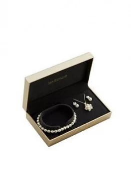 Image of Jon Richard Silver Plated Pearl Trio Set